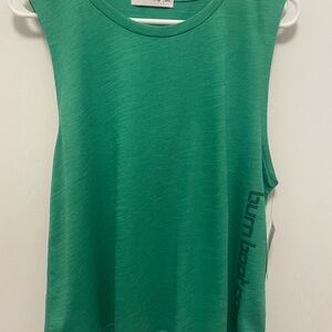 Burn boot camp Green crop tank Top
